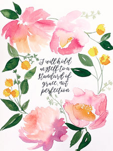 Watercolor "Standard of Grace" Floral Digital Download