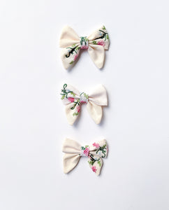 Small Embroidered Bows