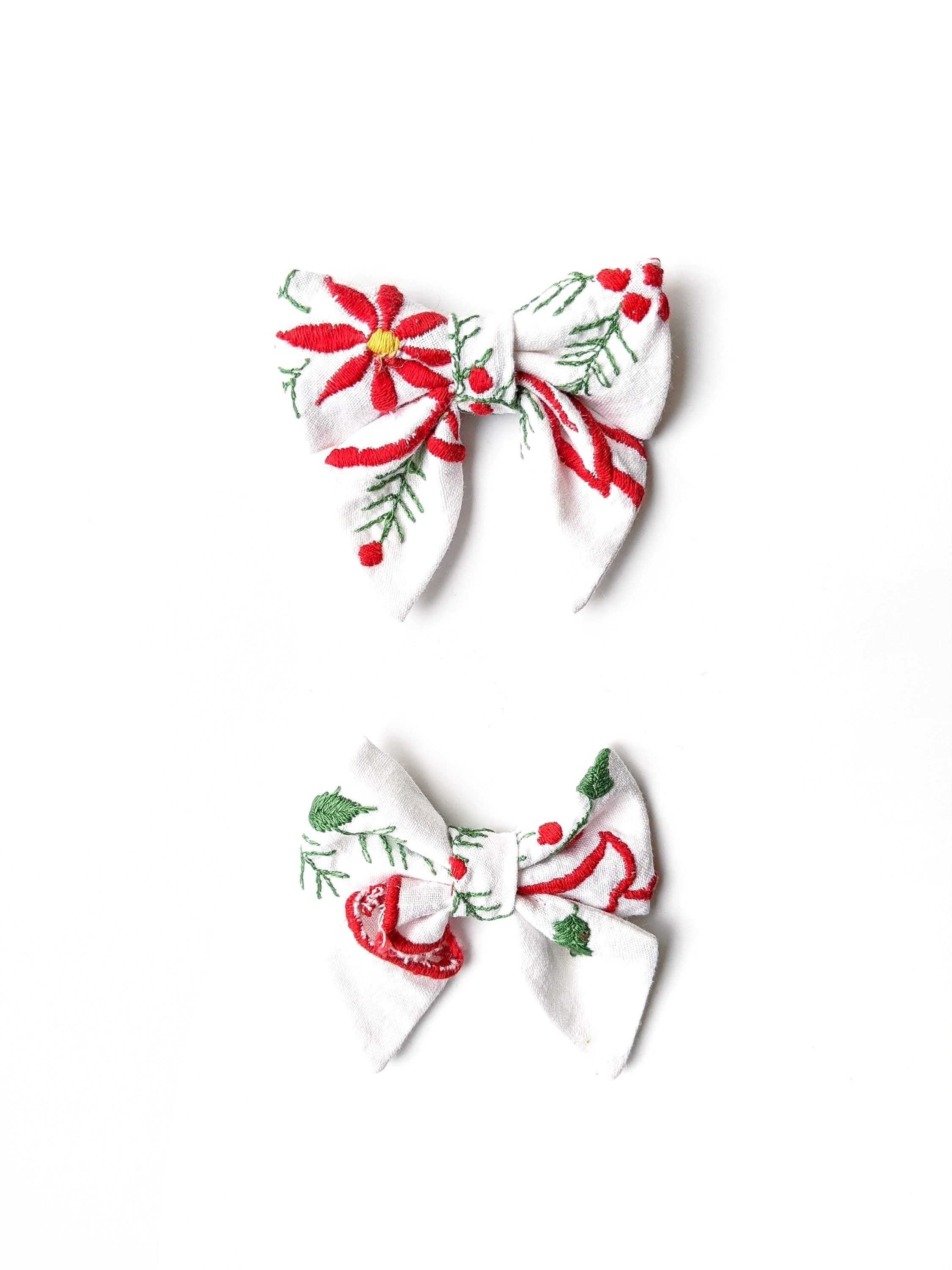 "Juliet" Small Embroidered Bow