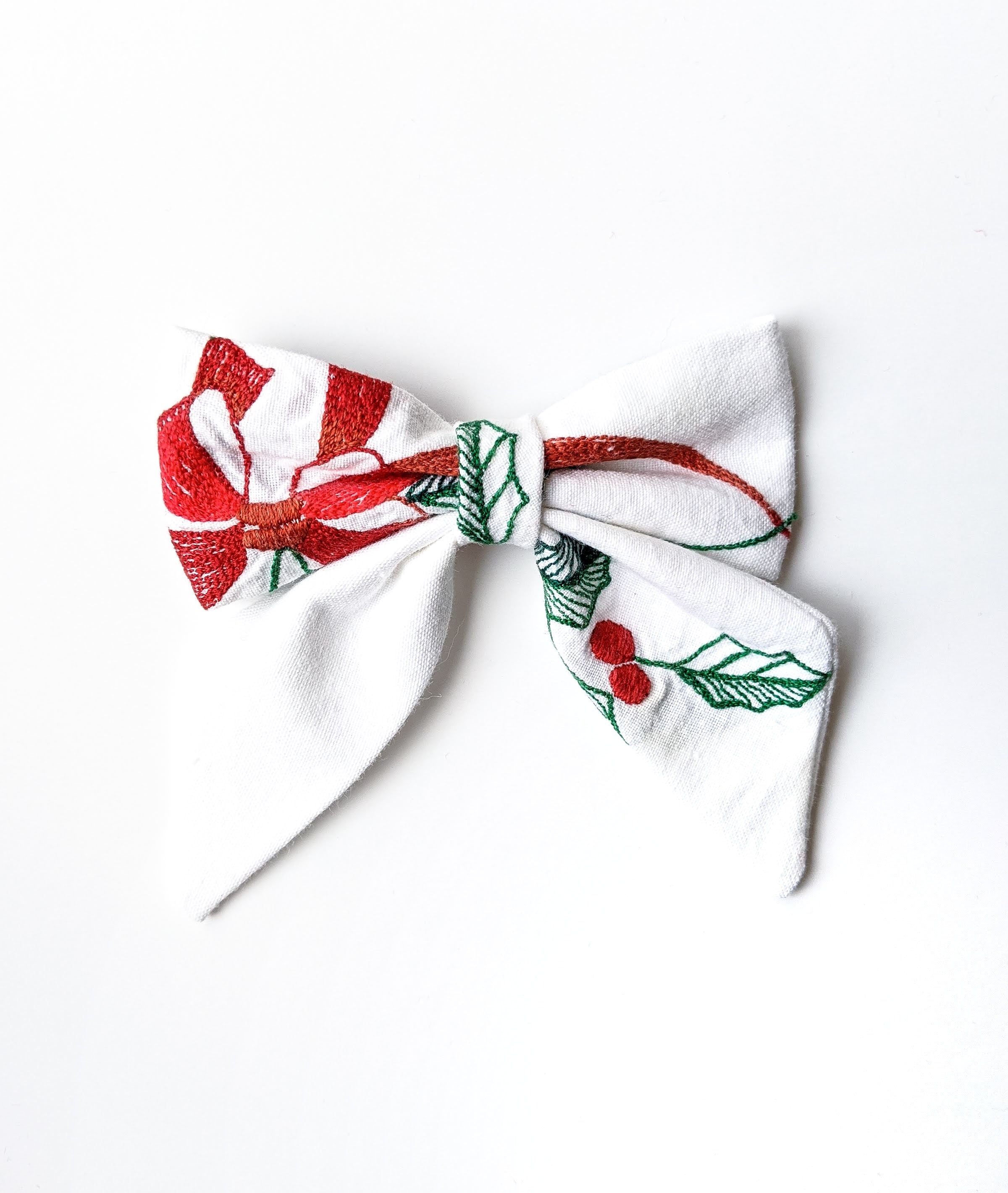 "Clarice" Embroidered Bow