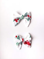 "Clarice" Small Embroidered Bow