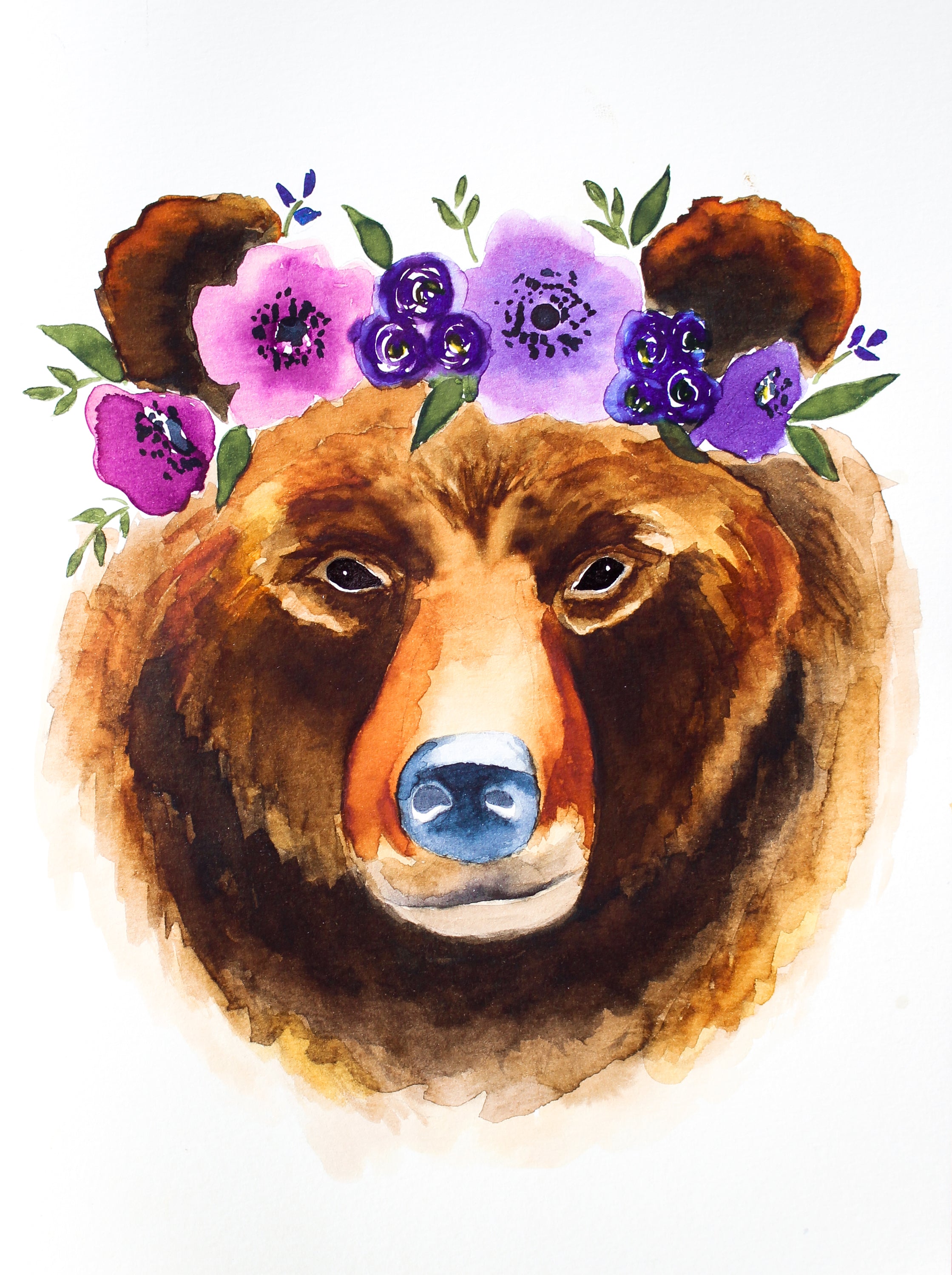 Watercolor "Boho Bear" Digital Download