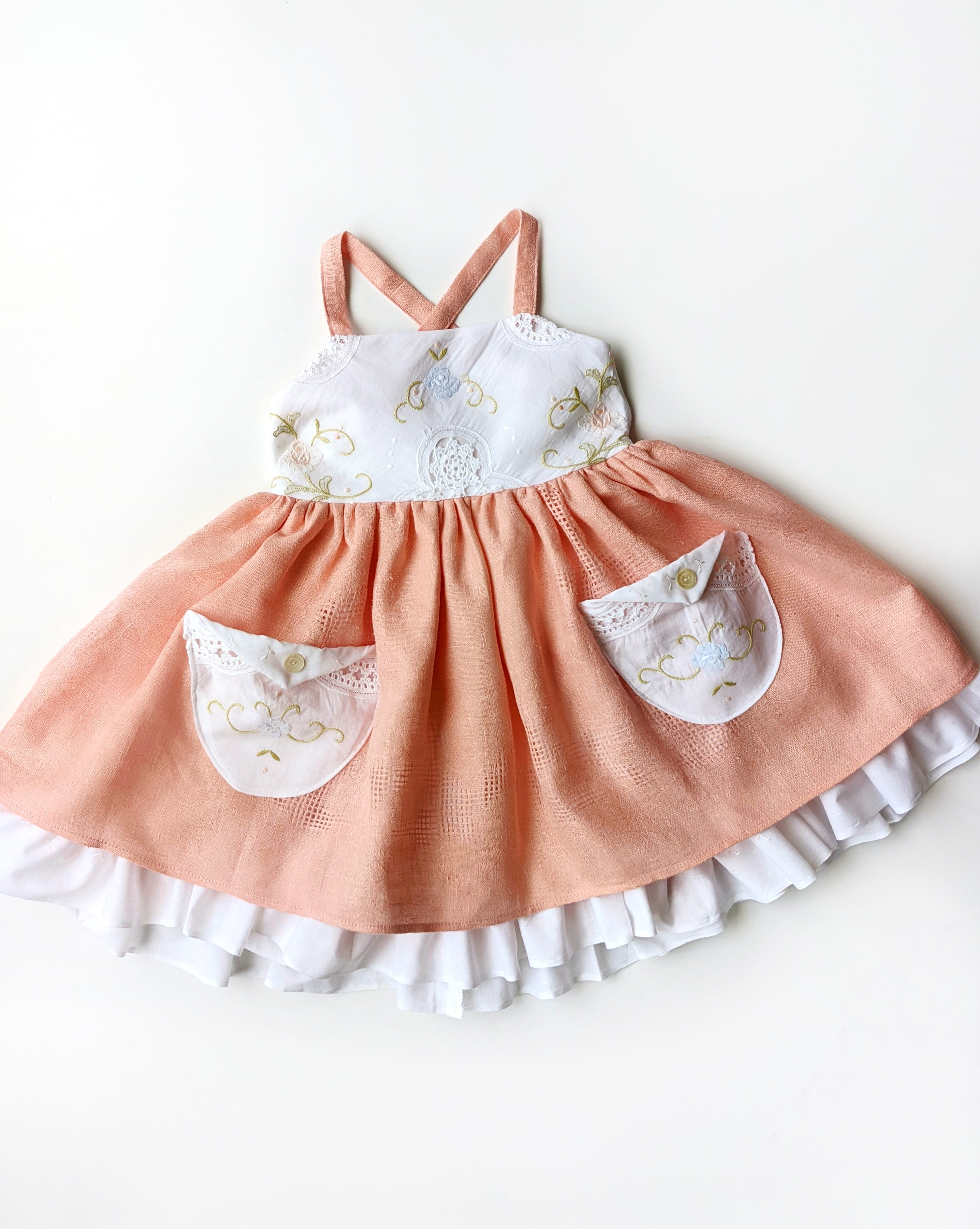 "Caila" Embroidered Zinnia Dress- Size 5T