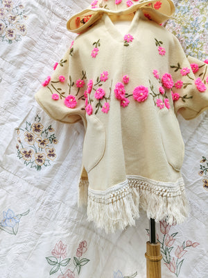 Embroidered Poncho- Size 5-9