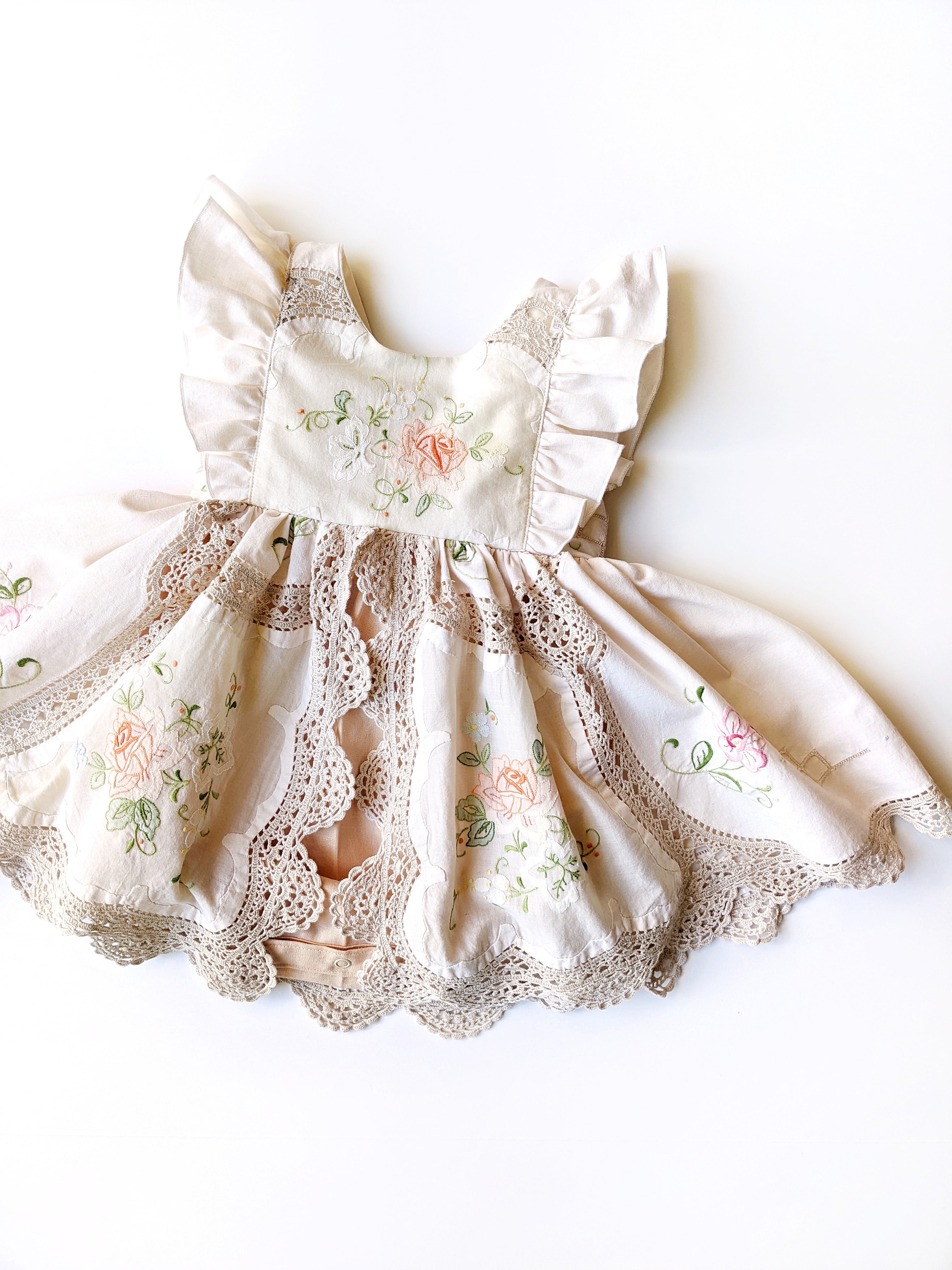 "Primrose" style Embroidered Skirted Romper- Size 3T
