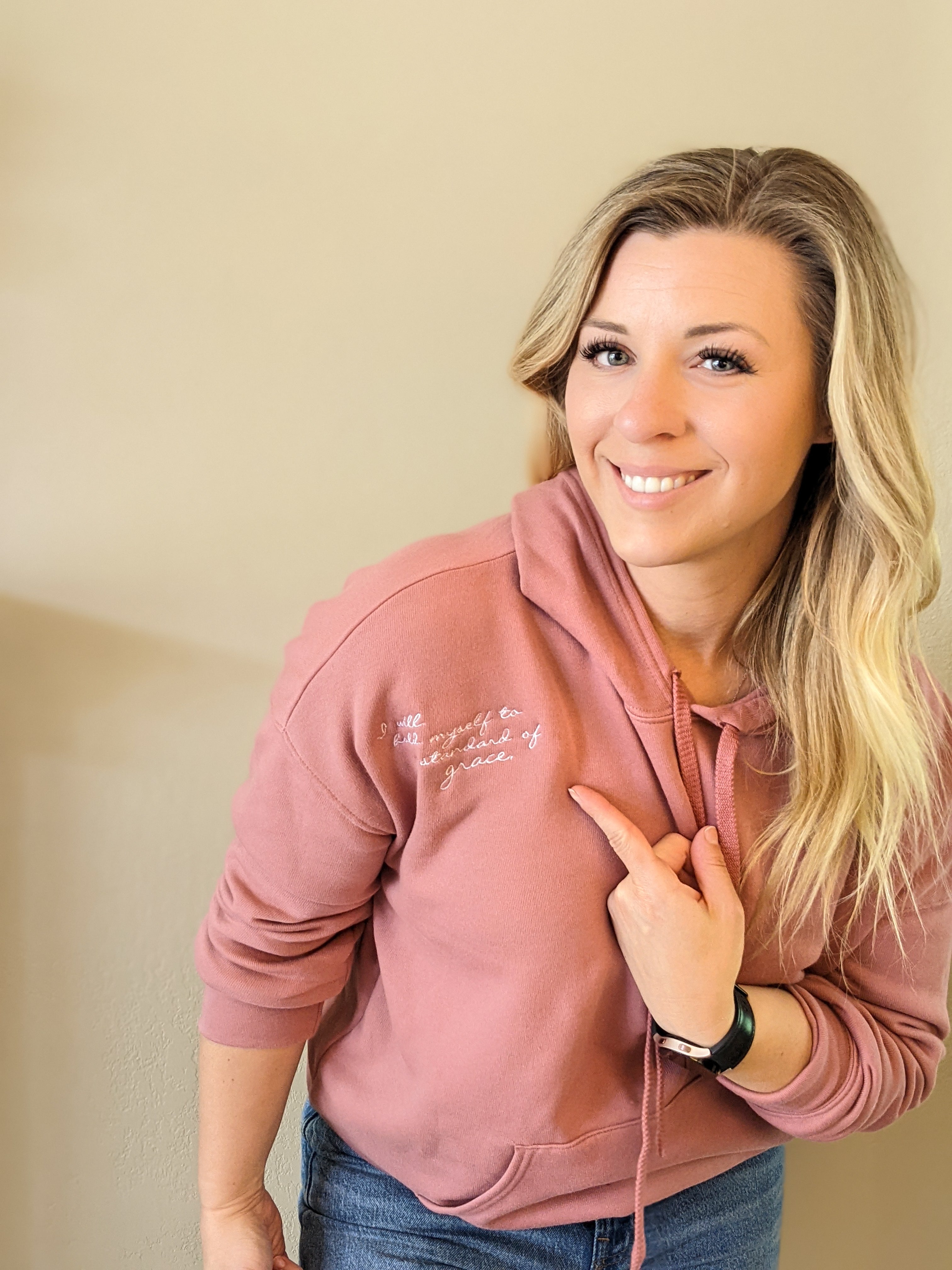 READY-TO-SHIP *NEW* embroidered Mauve Hoodie- multiple sizes