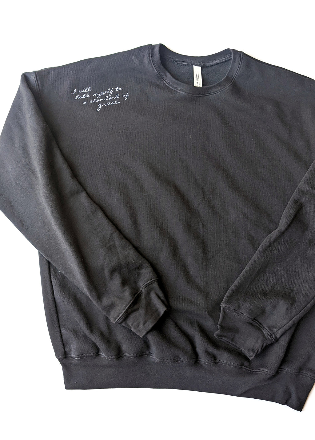 READY-TO-SHIP *NEW* embroidered gray crewneck- multiple sizes