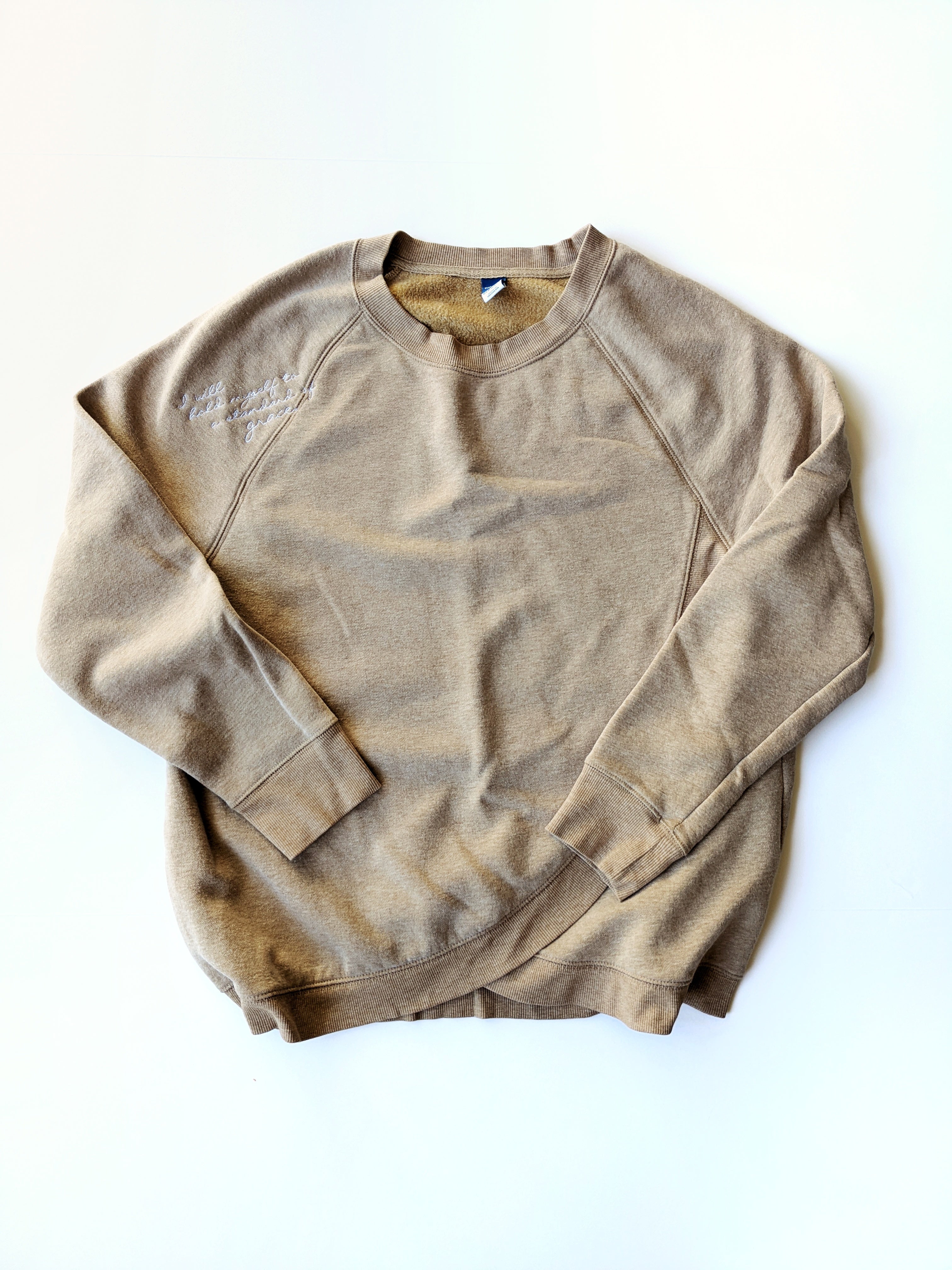 *UPCYCLED* embroidered sweatshirt- Size Medium