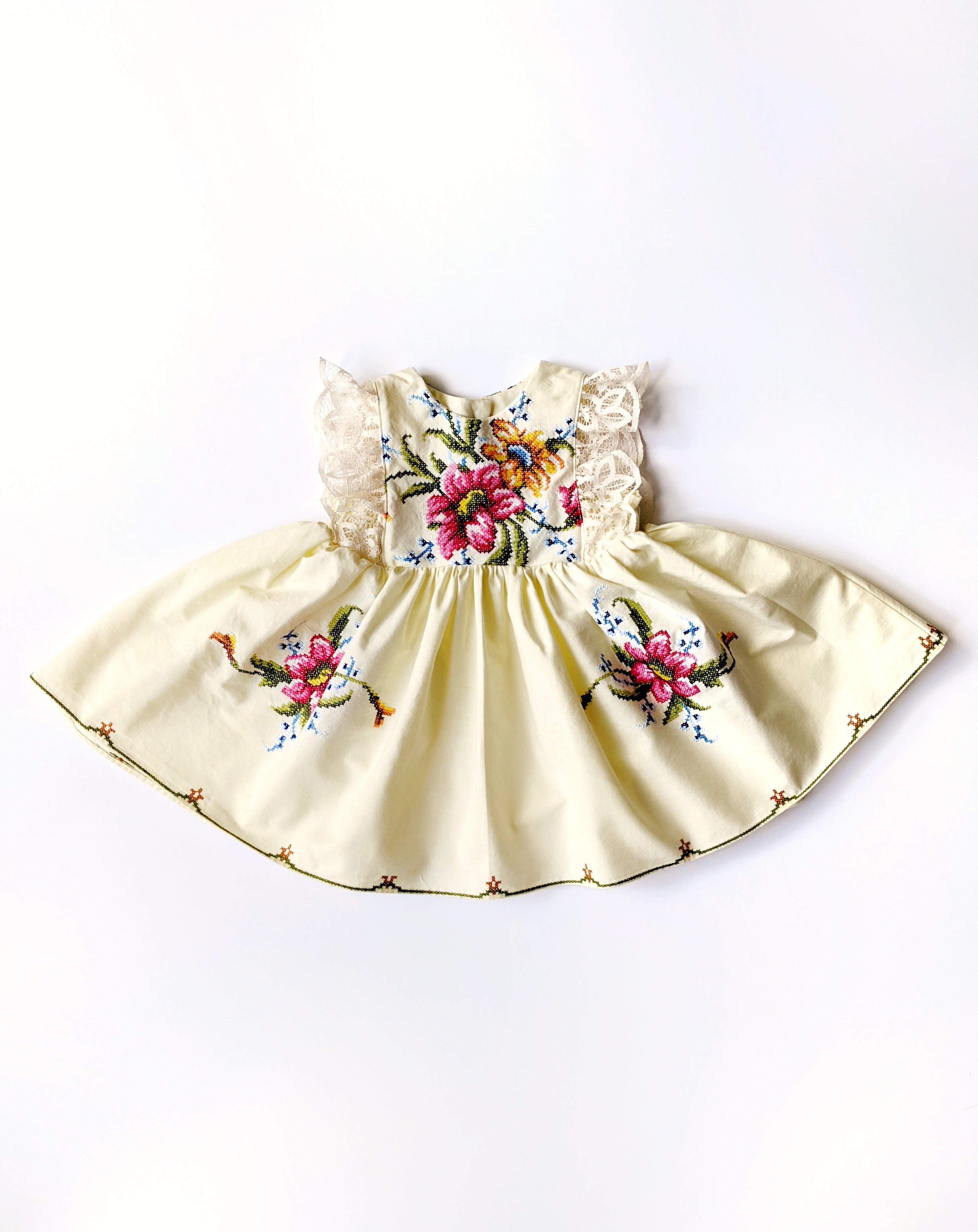 "Cassia" style Embroidered Dress- Size 2T