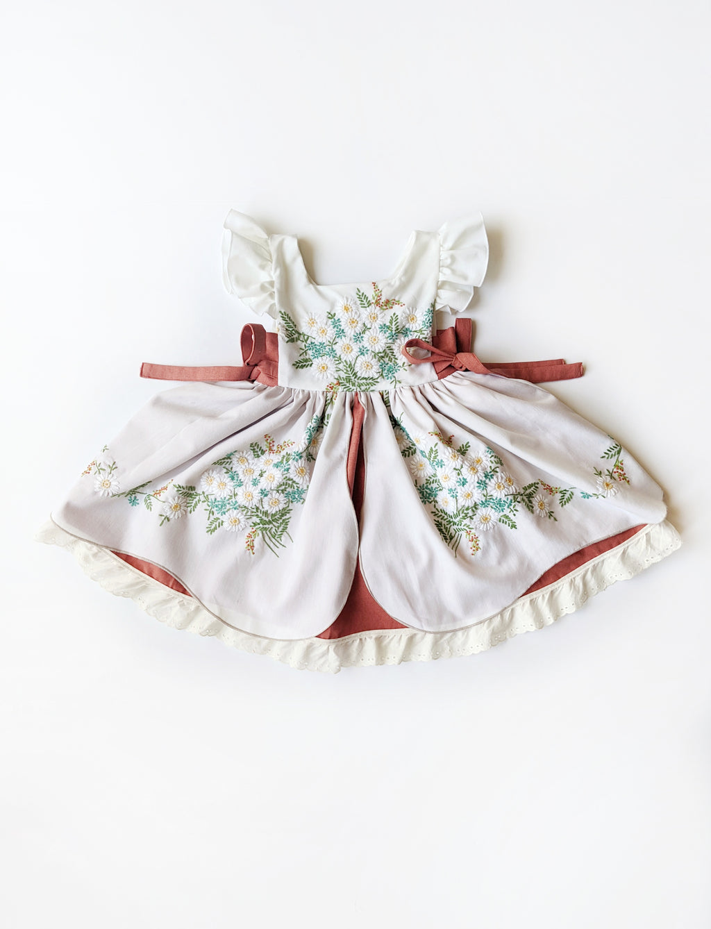 "Magnolia" style Embroidered Dress- Size 4T