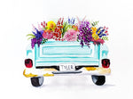 Watercolor Floral Truck Digital Download