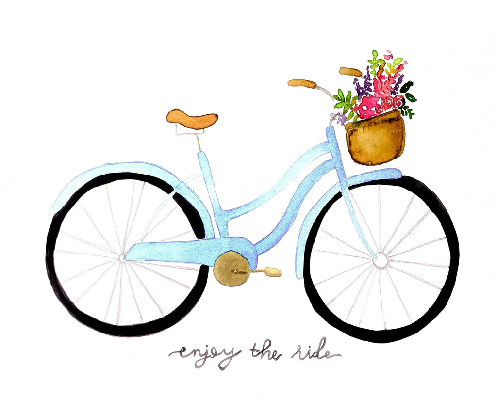 Watercolor Vintage Bike Digital Download